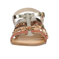 Leather sandal, gold coloured