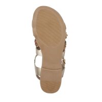 Leather sandal, gold coloured
