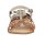 Leather sandal, gold coloured