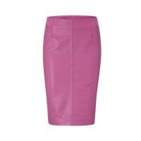 Designer-Lammnappalederrock, fuchsia
