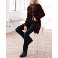 Designer-Longstrickjacke, weinrot