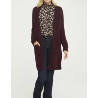 Designer-Longstrickjacke, weinrot