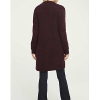 Designer-Longstrickjacke, weinrot