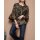 Short jacket with flounces, khaki-multicolour