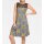 Designer-Kleid m. Spitze, schwarz-gelb
