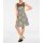 Designer-Kleid m. Spitze, schwarz-gelb