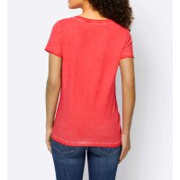 Shirt m. Spitzenbesatz und Pailletten, hummer
