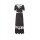 Designer-Jersey-Maxikleid, schwarz-ecru