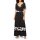 Designer-Jersey-Maxikleid, schwarz-ecru