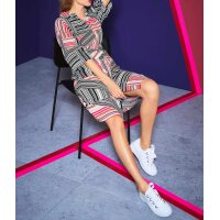 Designer-Druckkleid, bunt