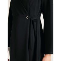 Designer-Wickelkleid, schwarz