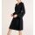 Designer-Wickelkleid, schwarz