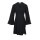 Designer-Wickelkleid, schwarz
