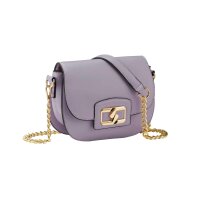 Kettenhenkel-Tasche m. Metallemblem,  flieder