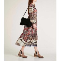 Satin-Maxikleid, bunt