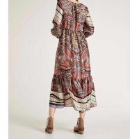 Satin-Maxikleid, bunt