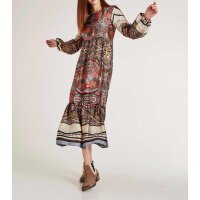 Satin-Maxikleid, bunt
