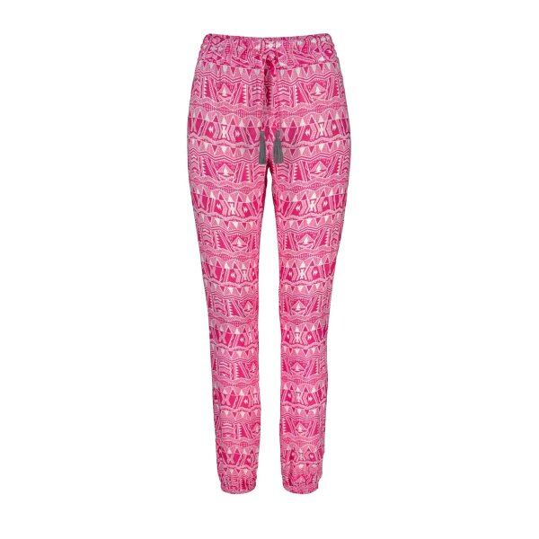Marken-Hose, pink-weiß