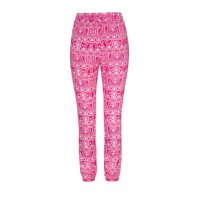 Branded trousers, pink and white