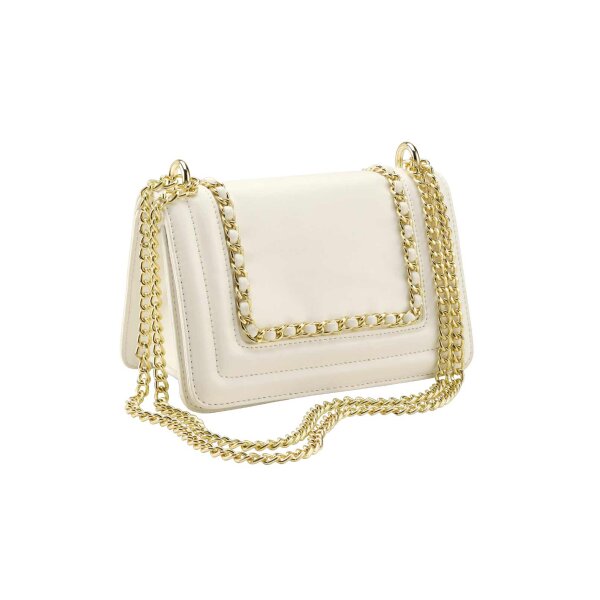 Handtasche m.Kettenbesatz, ecru