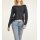 Fine knit sweater, black-silver