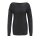 Fine knit sweater, black-silver