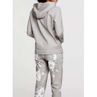 Sweat jacket, light taupe - patterned