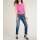 Designer-Blusentop m. Ausbrennermuster, pink