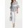 Designer-Streifenbluse, grau-ecru