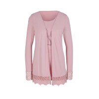 Twinset with lace, rosé