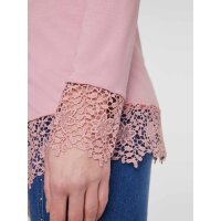 Designer-Twinset m. Spitze, rosé