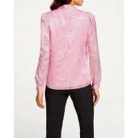 Designer-Chiffon-Ausbrennerbluse, softrosé
