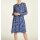 Druckkleid, blau-bunt