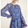 Druckkleid, blau-bunt
