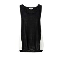 Strick-Twinset, schwarz-offwhite