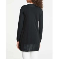 Strick-Twinset, schwarz-offwhite