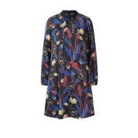 Druckkleid, schwarz-bunt