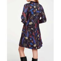 Druckkleid, schwarz-bunt
