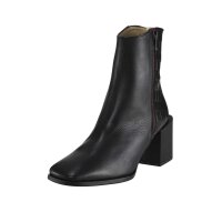 Rindnappaleder-Stiefelette, schwarz