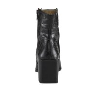Leather bootie, black