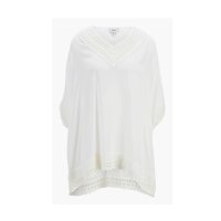 Tunic with lace trim, offwhite