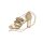 Leather sandal, taupe-gold coloured