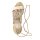 Leather sandal, taupe-gold coloured