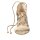 Leather sandal, taupe-gold coloured
