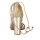 Leather sandal, taupe-gold coloured