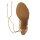 Leather sandal, taupe-gold coloured