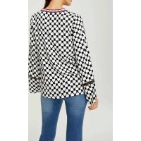 Print blouse, black-white