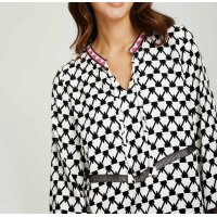 Print blouse, black-white