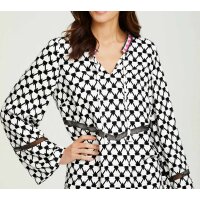 Print blouse, black-white