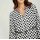 Print blouse, black-white